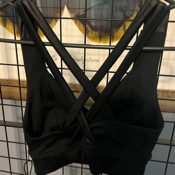 Lanston Sport Black Cross-Back Bralette - Picture 3 of 4